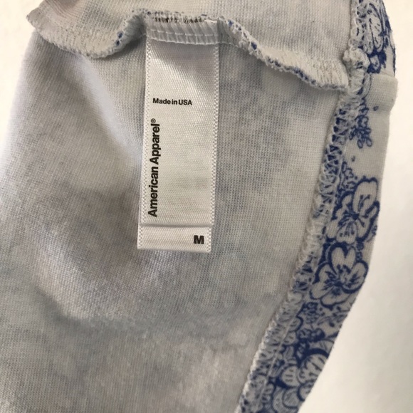 American Apparel Blue White Floral Top & Skirt Set - Picture 8 of 8